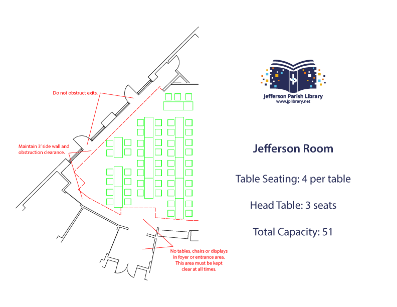 Jefferson Room Banquet Layout 4