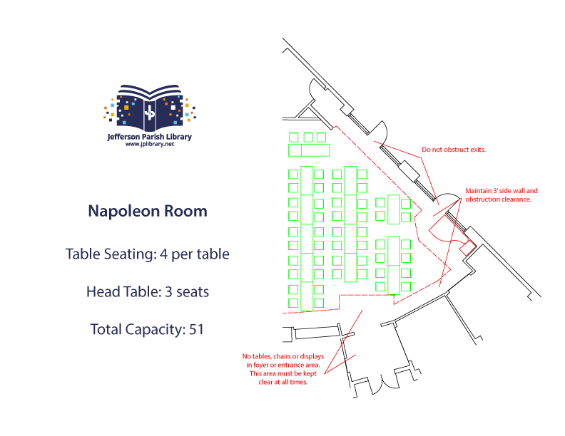 Napoleon Room Banquet Layout 6