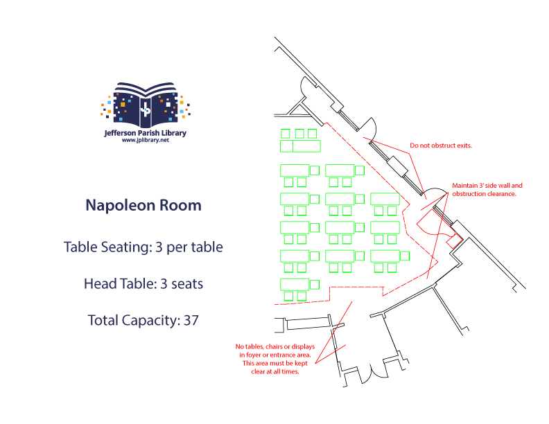 Napoleon Room Classroom/Lecture Layout 8