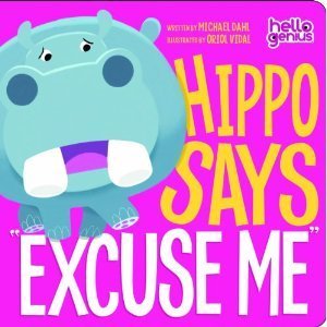 Hippo Says Excuse Me - Book Art