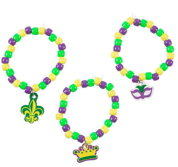 Mardi Gras Bracelet Craft