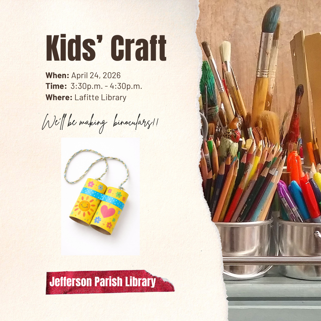 A flyer promoting Kids' Craft, a program designed to encourage creativi