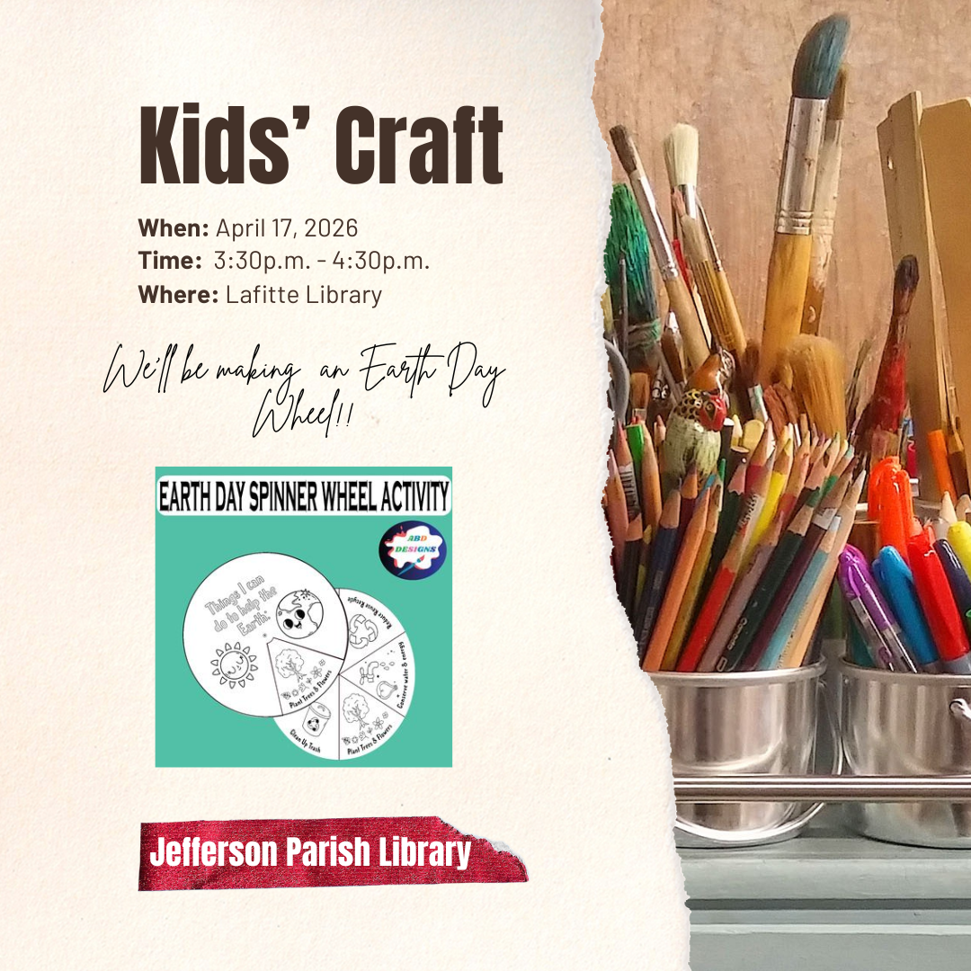 A flyer promoting Kids' Craft, a program designed to encourage creativi