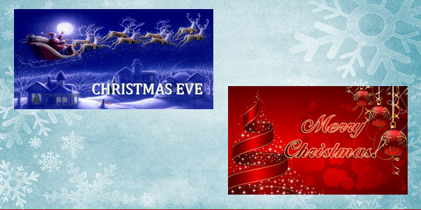 Christmas eve & Christmas day graphic