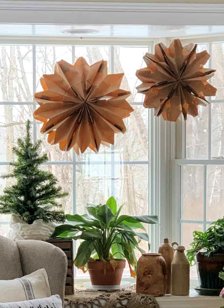 Paper Bag Snowflakes