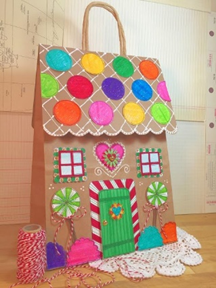 Paper Bag Gingerbread House 