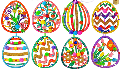 DIY Paint a Wooden Easter Egg Ornament