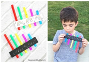 Homemade Straw Pan Flute 
