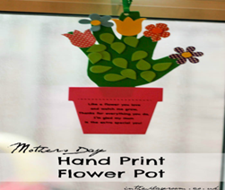 Hand Print Flower Pot 
