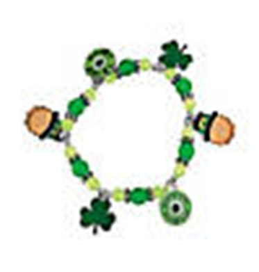 St. Patrick's Day Beaded Charm Bracelet
