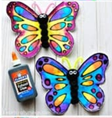 Colorful paper butterflies 