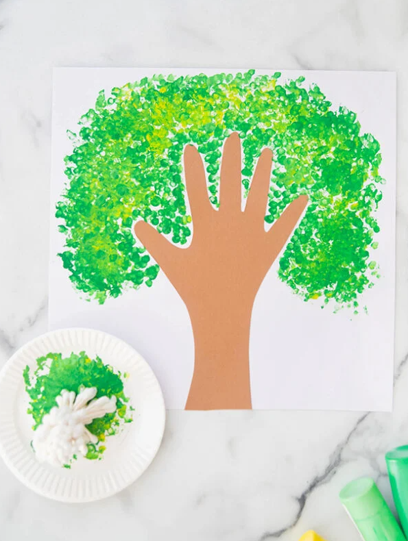 This is the craft we will be making for story and art. It is a handprint tree