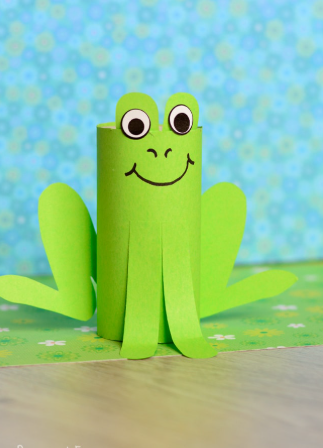This is the grab and go craft available at River Ridge Library on April 18th. It is a frog craft