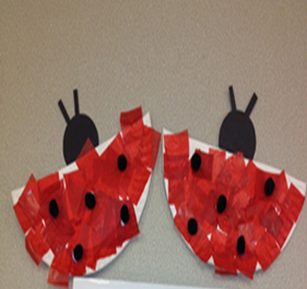 Paper plate ladybug