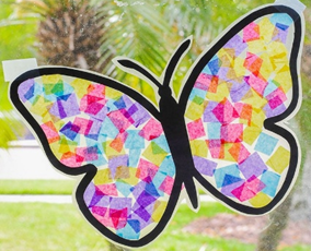 Sun catcher Butterfly Craft 