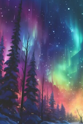 Northern Lights Watercolor 