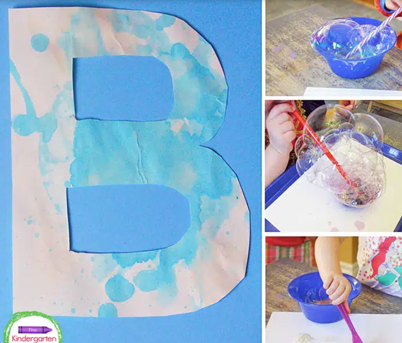 letter b bubble paint craft