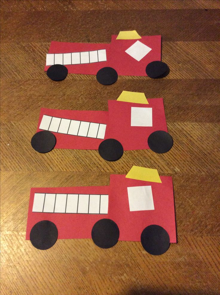 paper firetruck craft