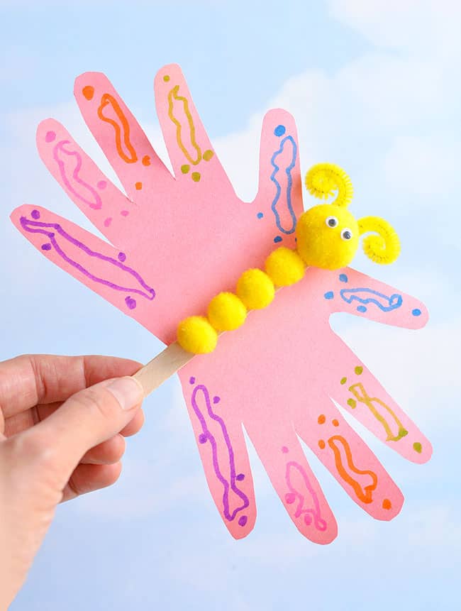 popsicle stick butterfly kids craft