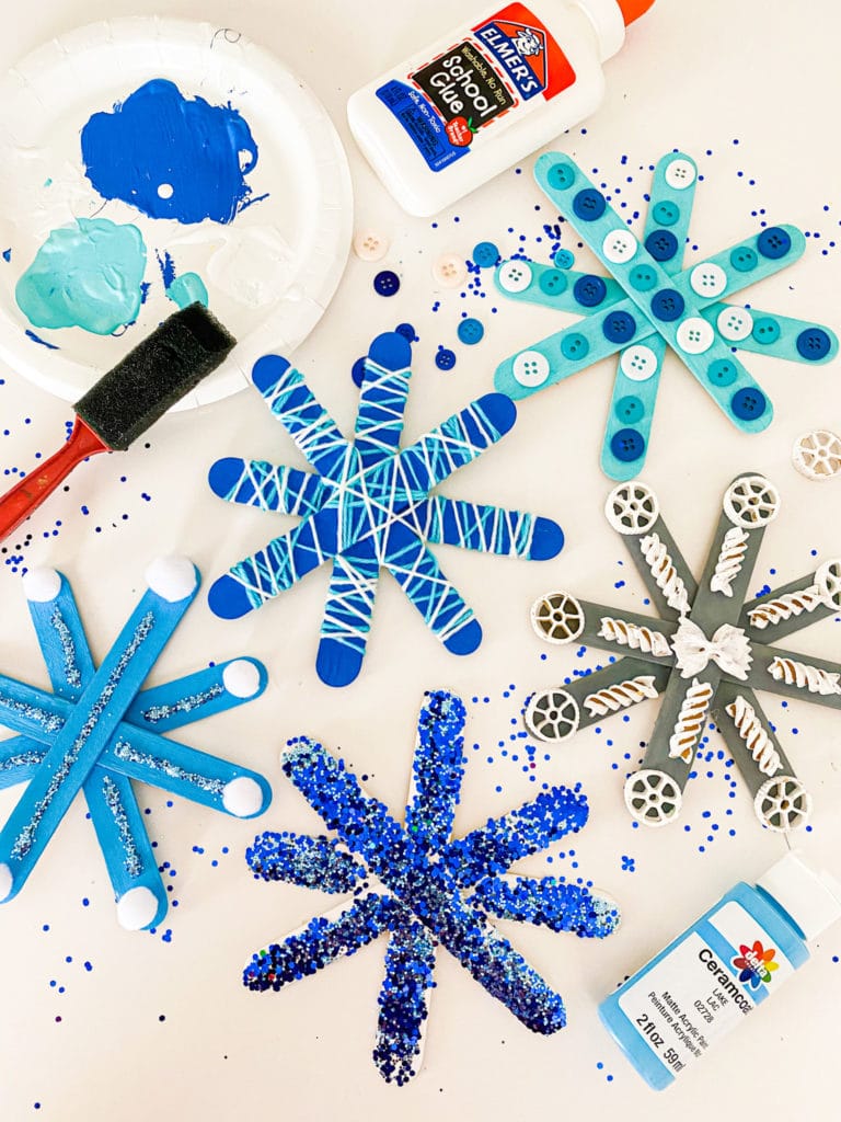 popiscle snowflake craft