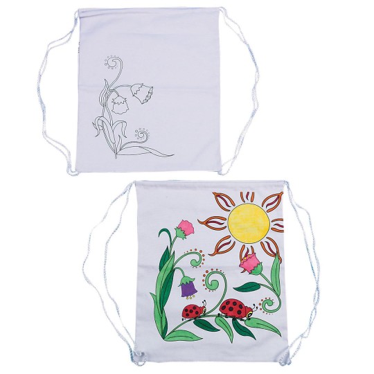 printed flower backpack craft image