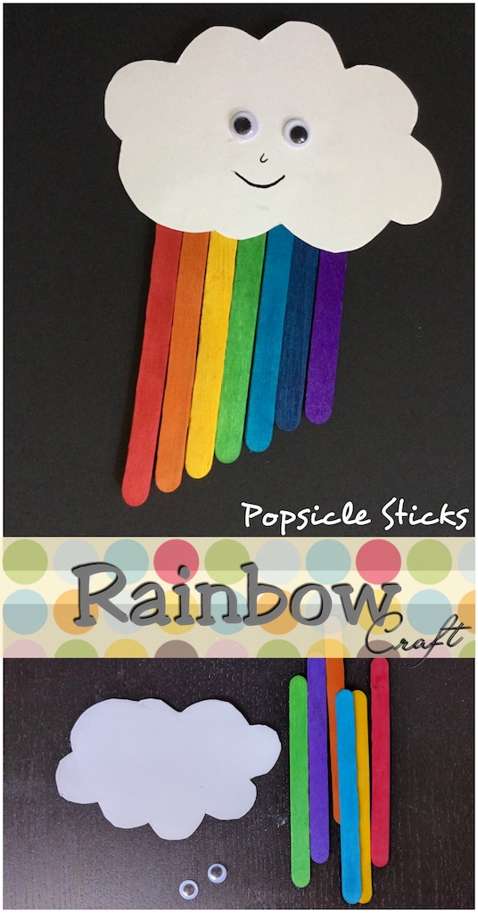 Popsicle stick rainbow craft image