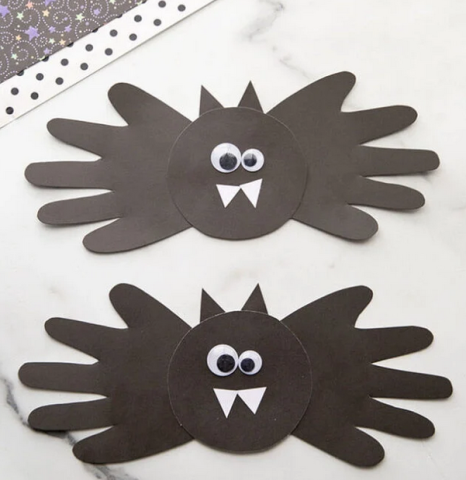 paper handprint bats