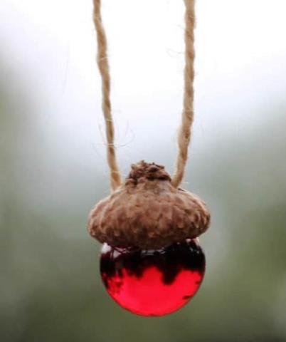 Acorn marble ornament