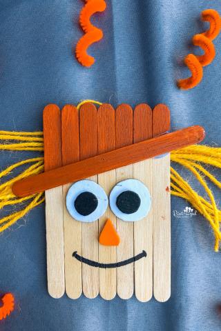 popsicle stick scarecrow