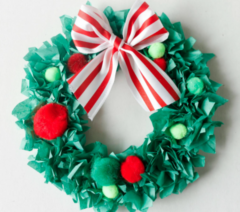 Christmas coffee filter wreath picture