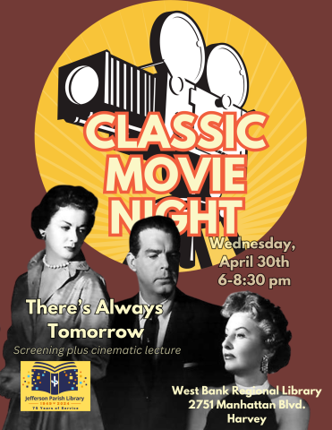 Poster advertising There's Always Tomorrow screening