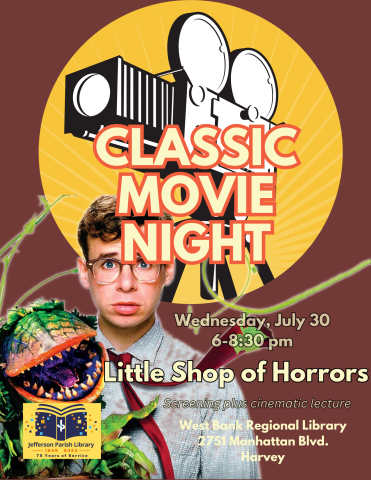 Poster advertising screening of Little Shop of Horrors