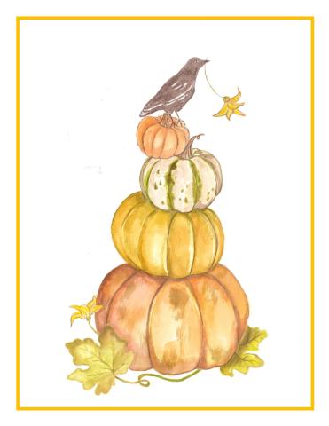 Crow and Pumpkins
