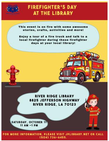 Firefighter Day at River Ridge Library