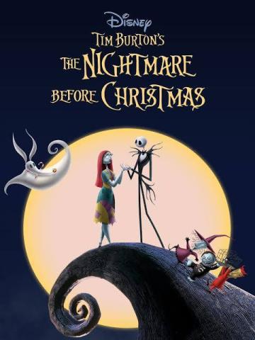 Movie poster for the nightmare before christmas film