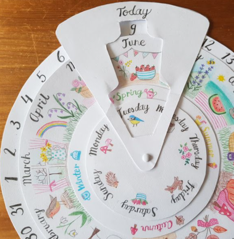 circular perpetual calendar craft