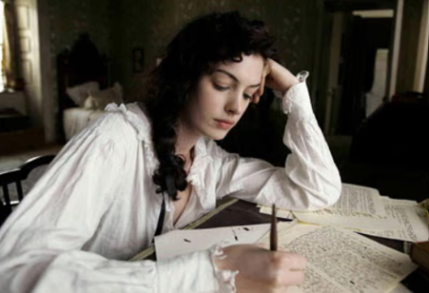 Little Anne Hathaway Writing a Letter