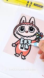 Labubu keychain before shrinking