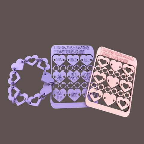 3D printed heart bracelet kit