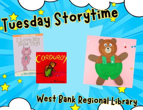 a photo of books about toy characters followed by a paper plate craft of the bear Corderoy 