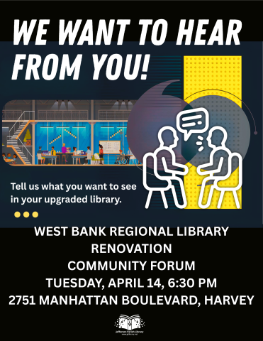 We Want To Hear From You! a WBR Library Community Forum