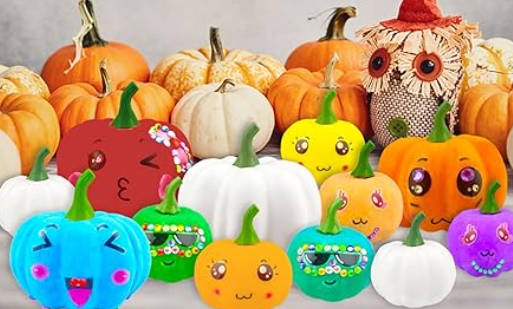 picture of decorated pumpkins