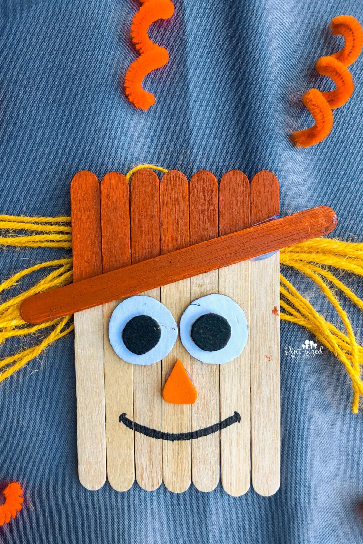 popsicle stick scarecrow