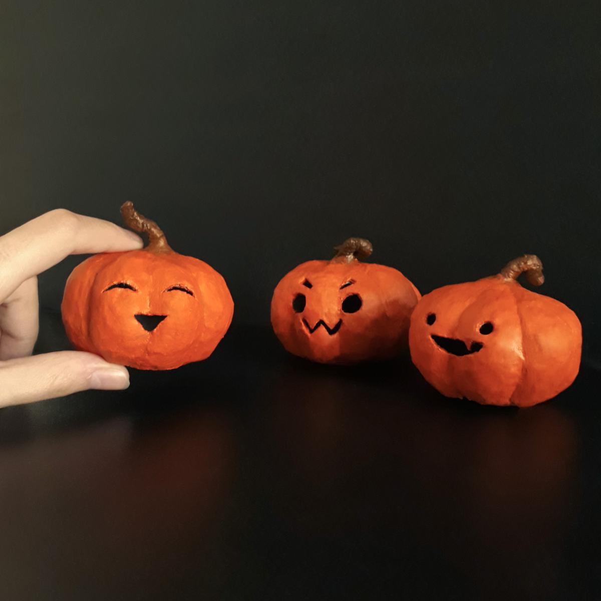 mini carved pumpkins