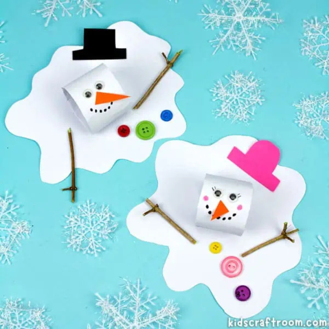 Melted snowman craft. 