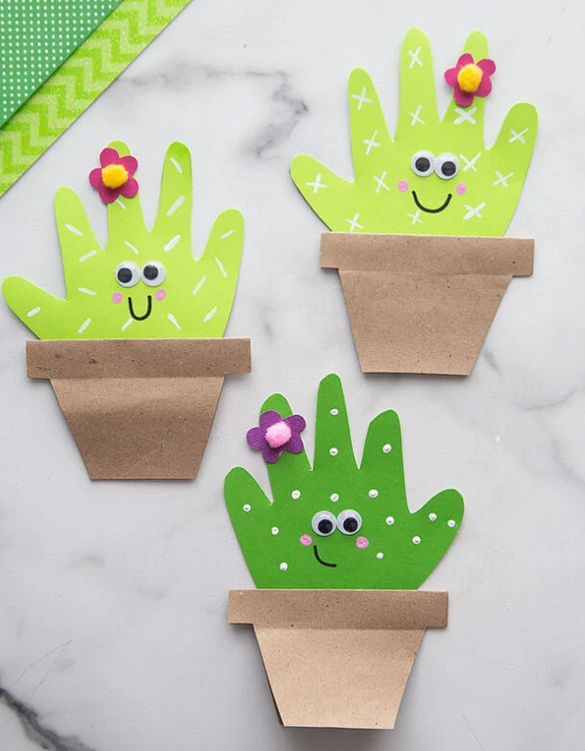 cactus handprint craft