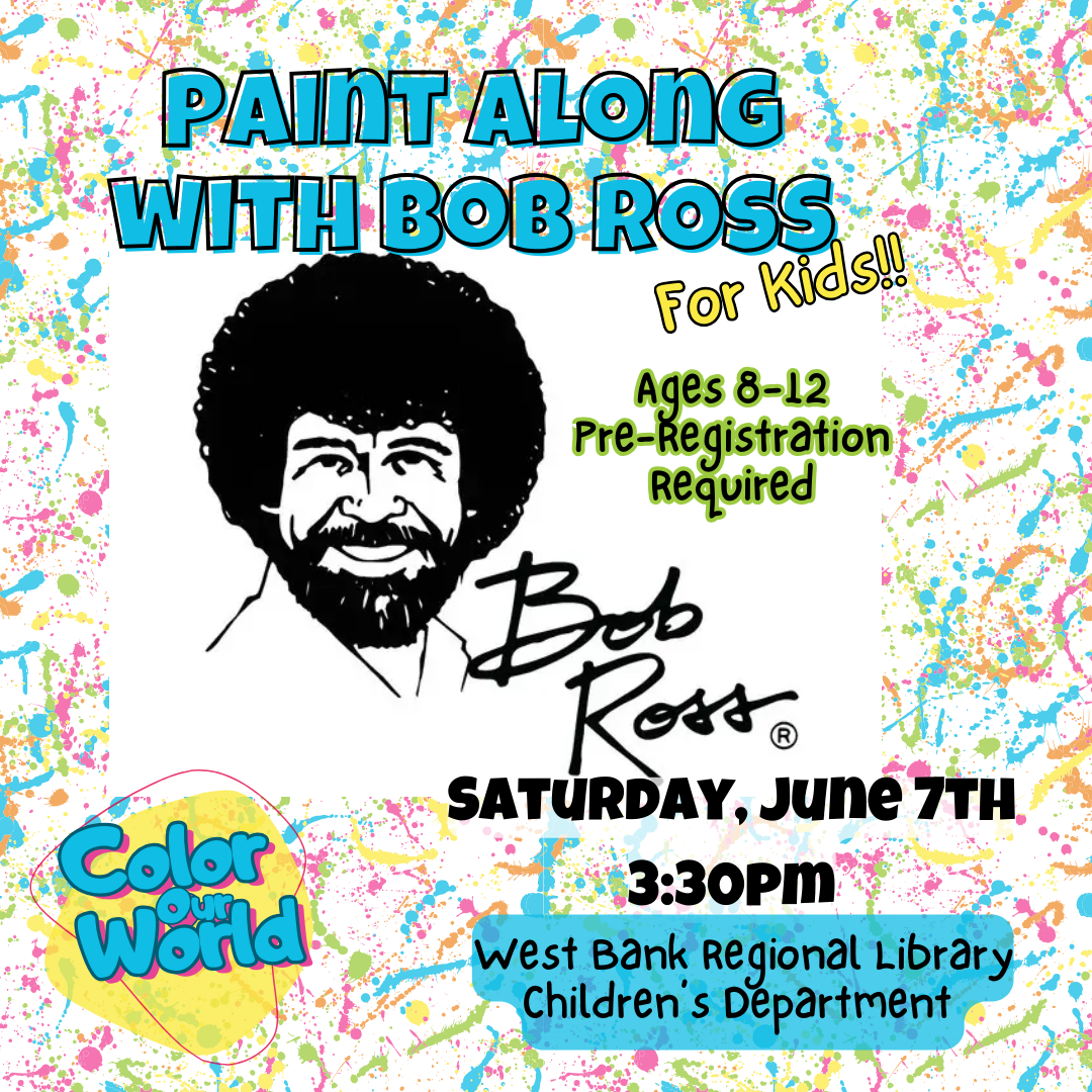 Paint Along With Bob Ross For Kids! Ages 8-12