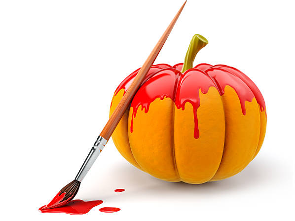 pumpkin painting clip art