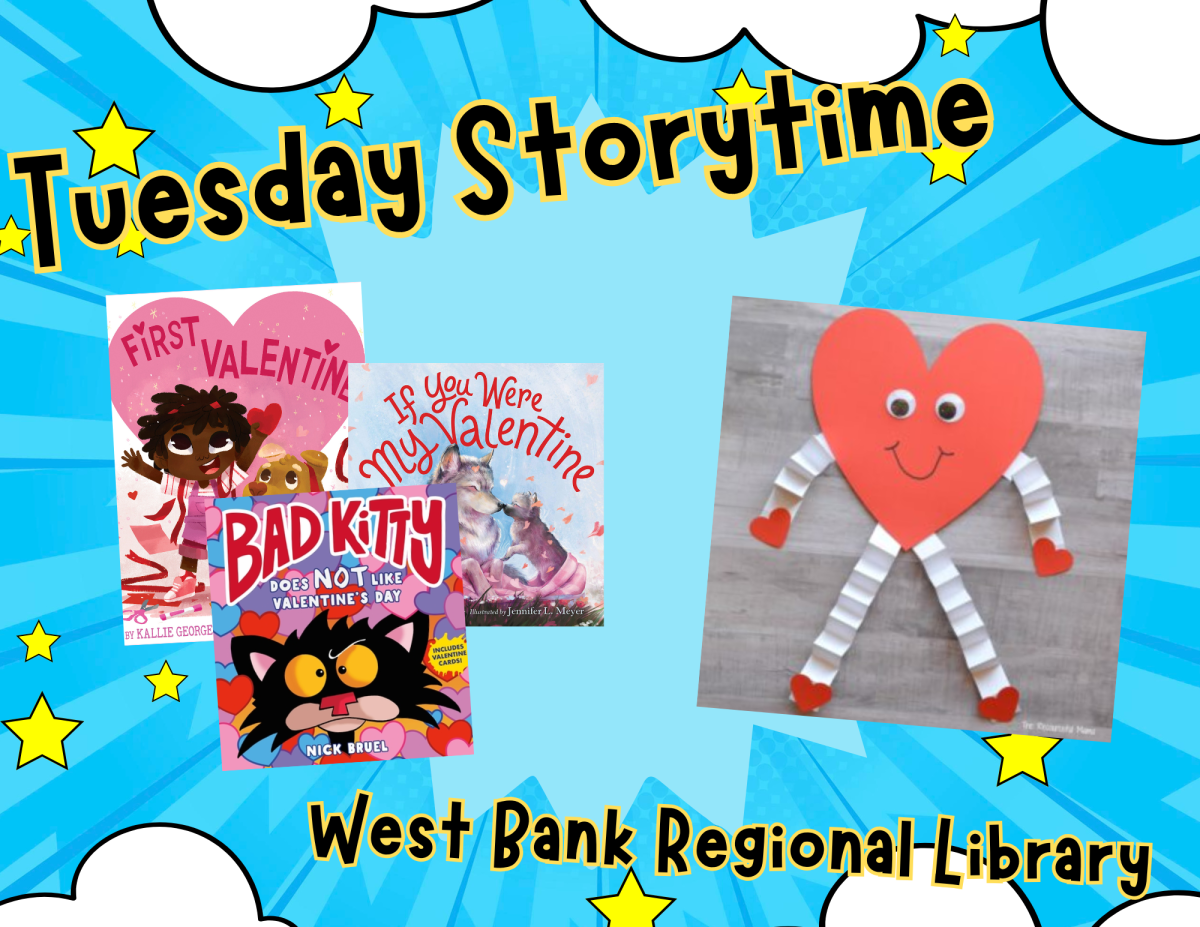 this image depicts three picture books about valentine's day, with a heart person craft attached