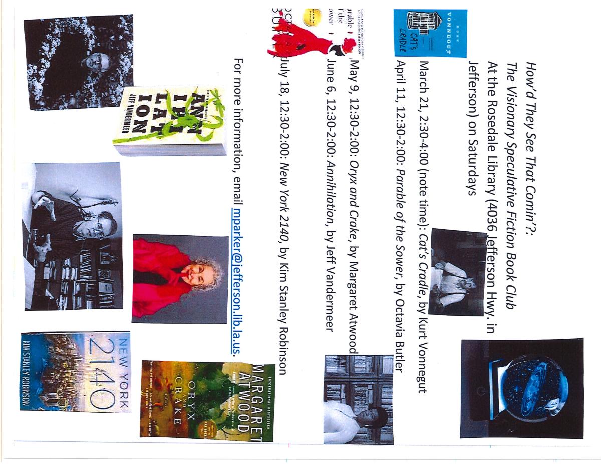 How'd They See That Comin Speculative Fiction Book Club